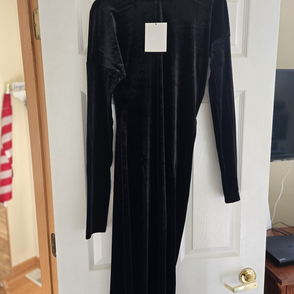 Toteme Twisted Black Midi Dress